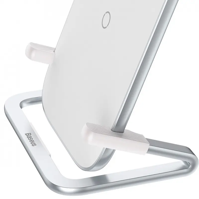 Беспроводное зарядное устройство для Baseus Rib Horizontal and Vertical Holder 15W WXPG-02 White - фото 3