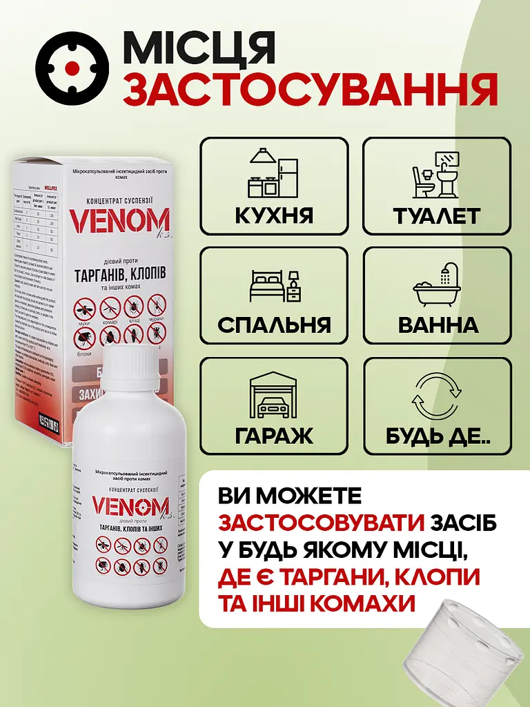 Комплект від тарганів для 3-кімнатної квартири Venom cуспензія+3 гелі - фото 7