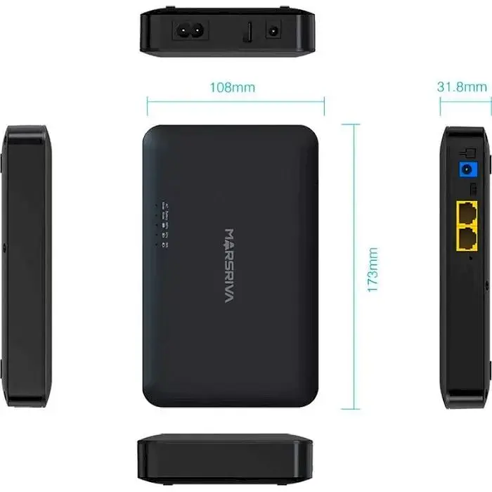 ДБЖ для маршрутизатора Marsriva KP2 EC DC+PoE+USB OUT 5V/9V/12V 18W 8000mAh (29.6Wh) - фото 6
