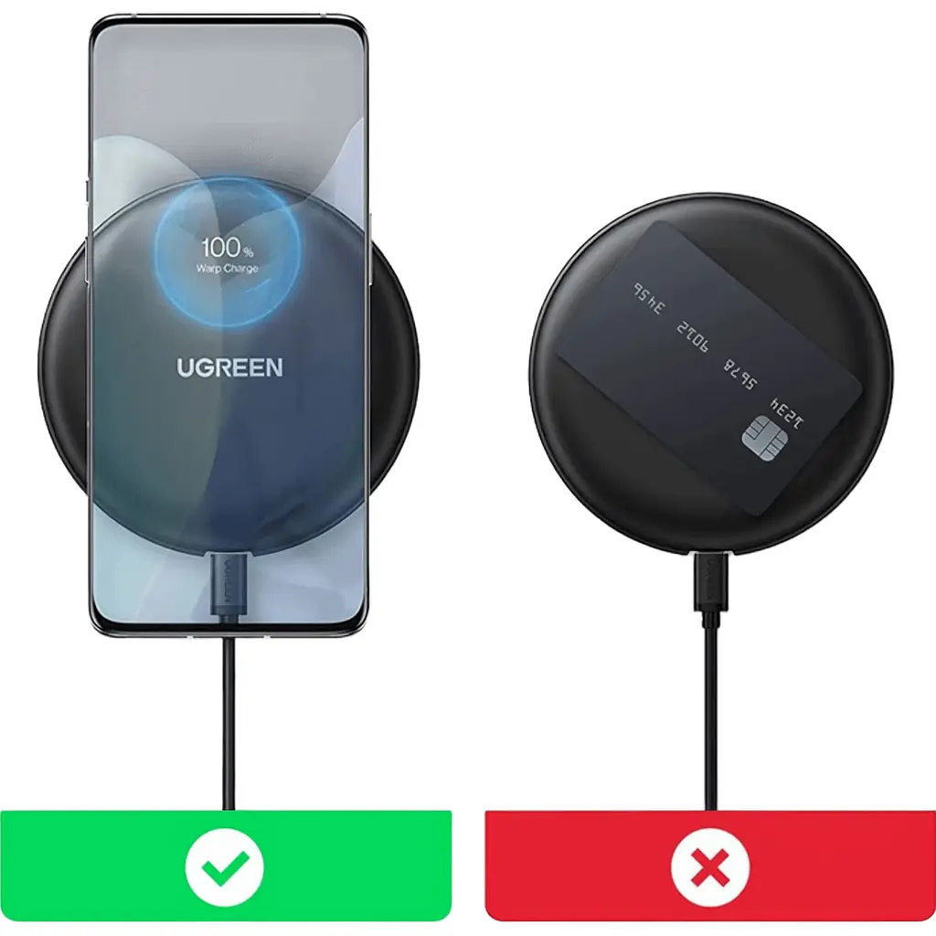 Бездротовий зарядний пристрій Ugreen CD186 Wireless Charging Pad Black [UGR-15112] [122147] - фото 4