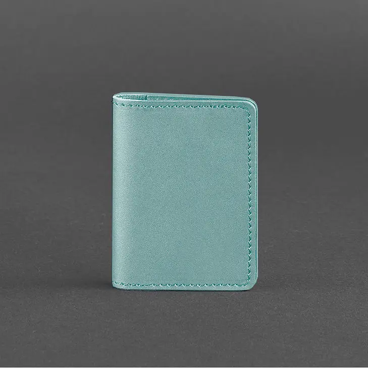 Женский кожаный кард-кейс (визитница) 6.0 бирюзовый - фото 4