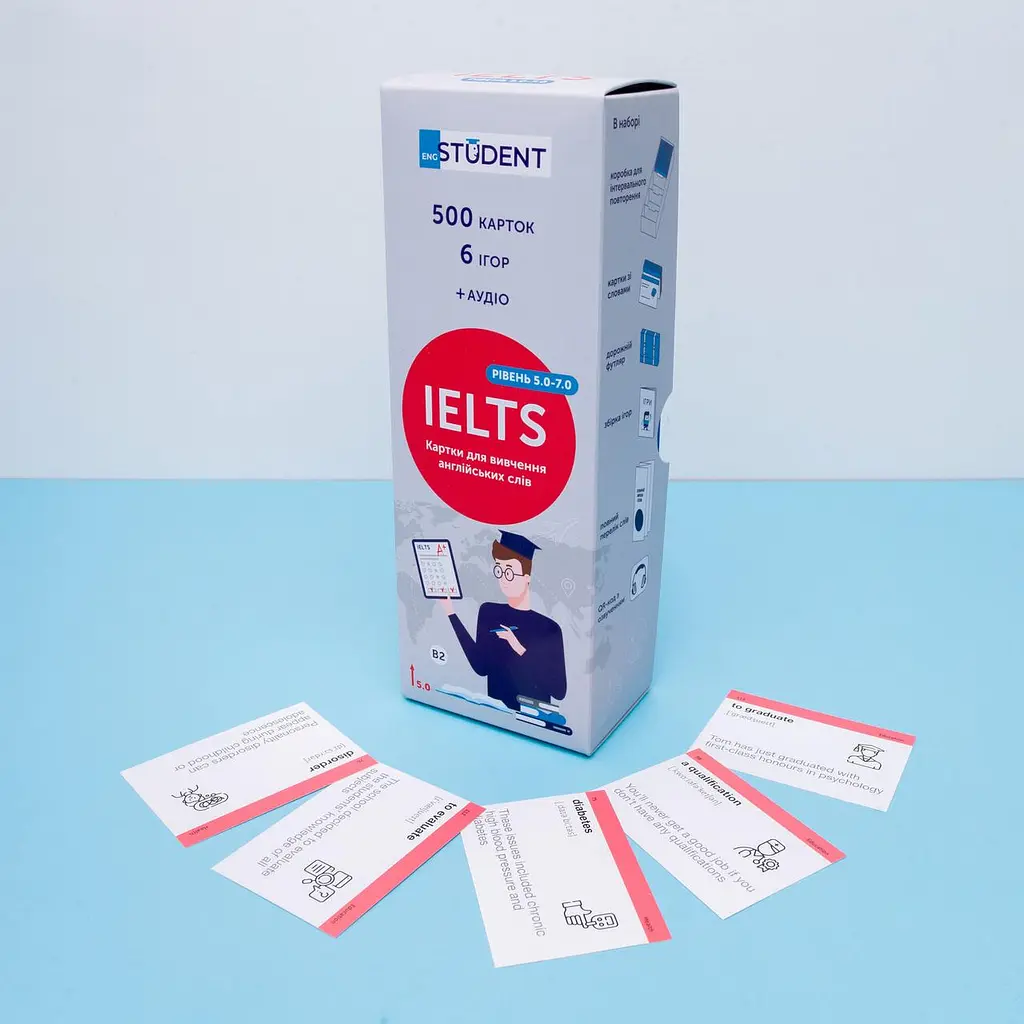 Картки для вивчення англійської мови English Student. IELTS 5.0-7.0 - фото 7