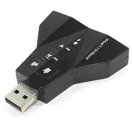 Звуковая карта 7.1 USB QTS-009 Black (16163) - фото 2
