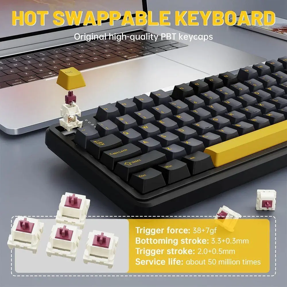 Клавіатура Attack Shark X98 Pro RGB Linear Blueberry Switch Star Black (AS-6972792470498-SB-UA) [166775] - фото 7