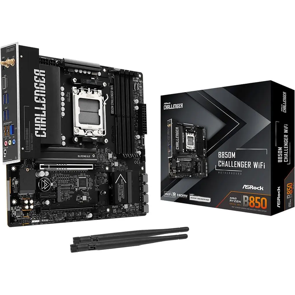 Материнська плата ASRock B850M CHALLENGER WIFI (B850M CHALLENGER WIFI) (Socket AM5, AMD B850, Micro-ATX) - фото 6