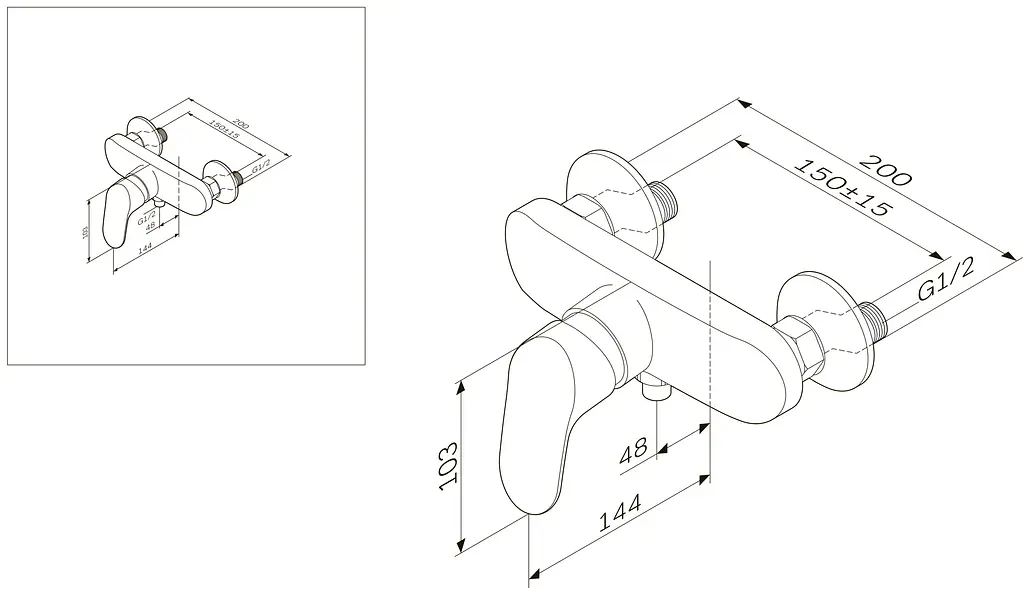 Змішувач для душу AM.PM Like F8020000 - фото 9