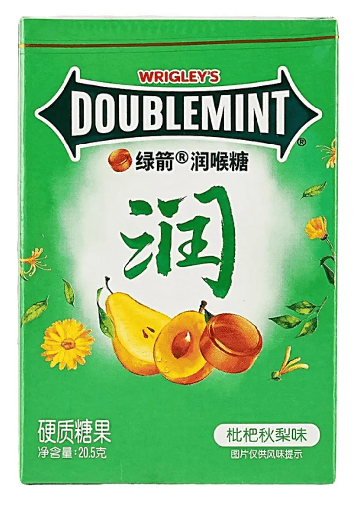 Льодяники від болю в горлі Wrigley's Doublemint Loquat Pear Flavor 20.5г