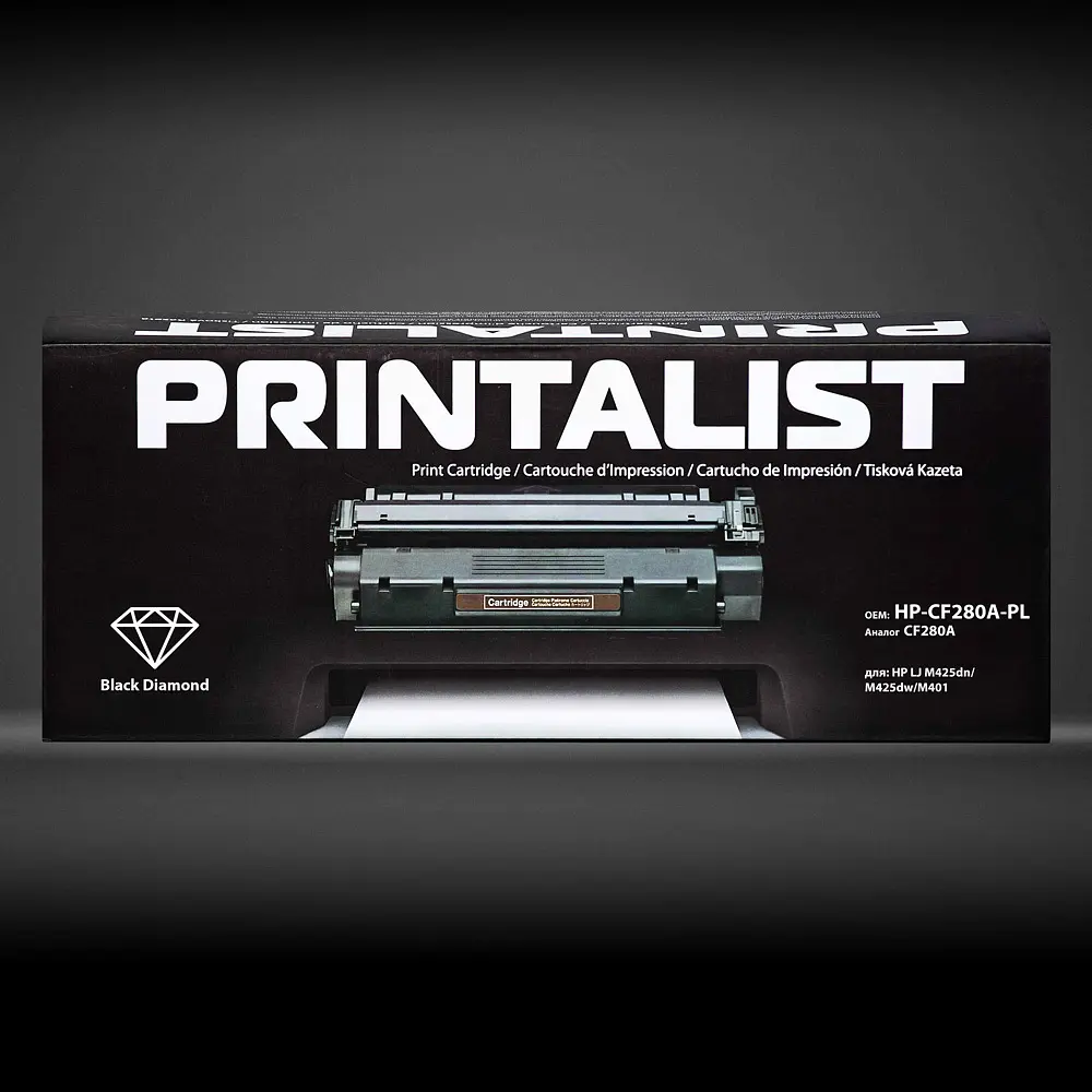 Картридж тон. PRINTALIST для HP LJ M425dn/M425dw/M401 аналог CF280A Black ( 2700 ст.) (HP-CF280A-PL) - фото 3