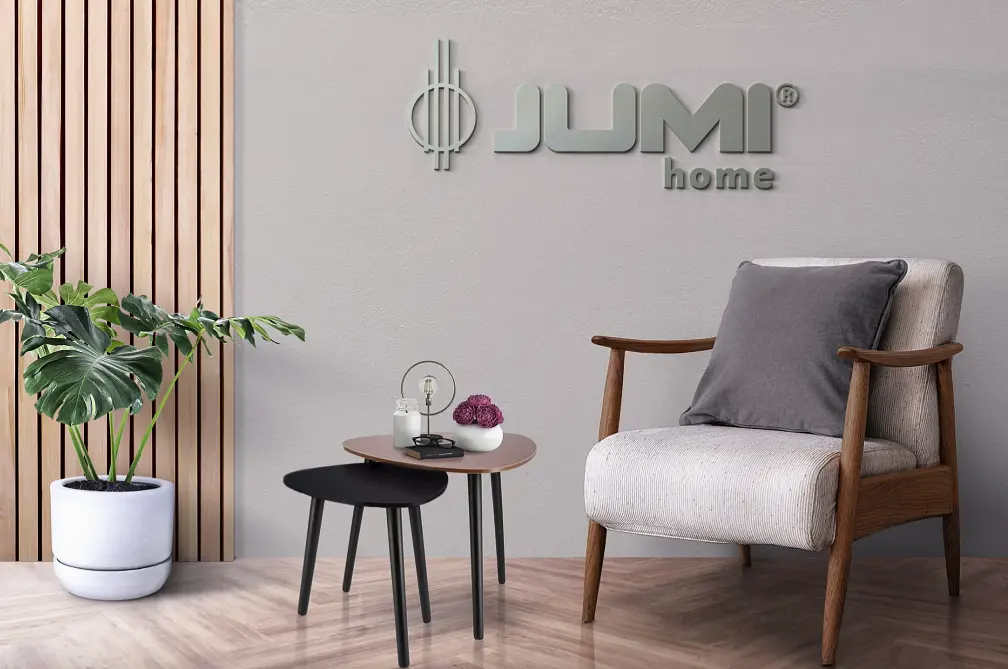 Комплект журнальних столиків Jumi Sinsey коричнево-чорний - фото 3