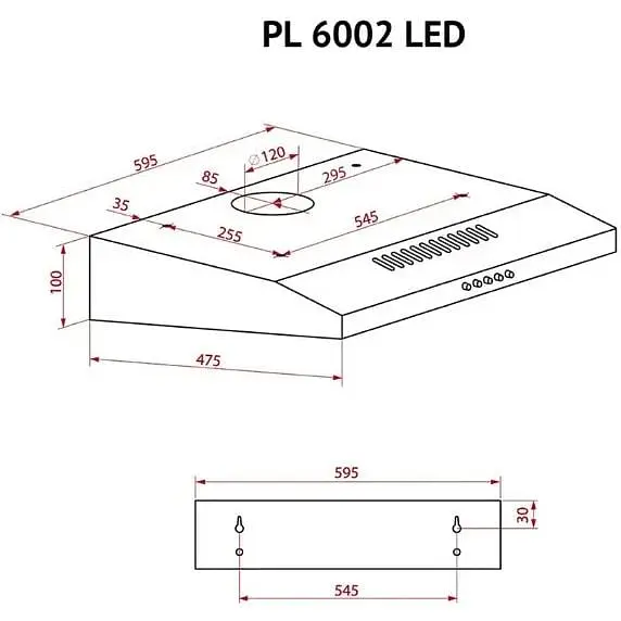 Витяжка Perfelli PL 6002 BL LED - фото 9
