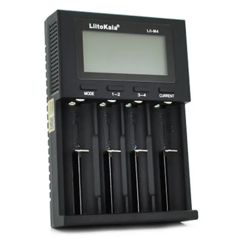 Зарядний пристрій для акумуляторів Liitokala 4 Slots, LED display, 5V Type C, 3.7V/1.2V AA/AAA 18650/26650/16340/14500/10440/18500 (Lii-M4)