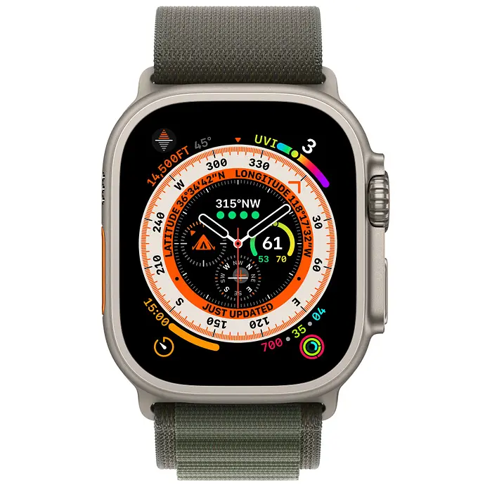 Смарт-годинник Apple Watch Ultra 49mm Titanium Case with Green Alpine Loop Small [MNHC3/MNHJ3] [73824] - фото 2