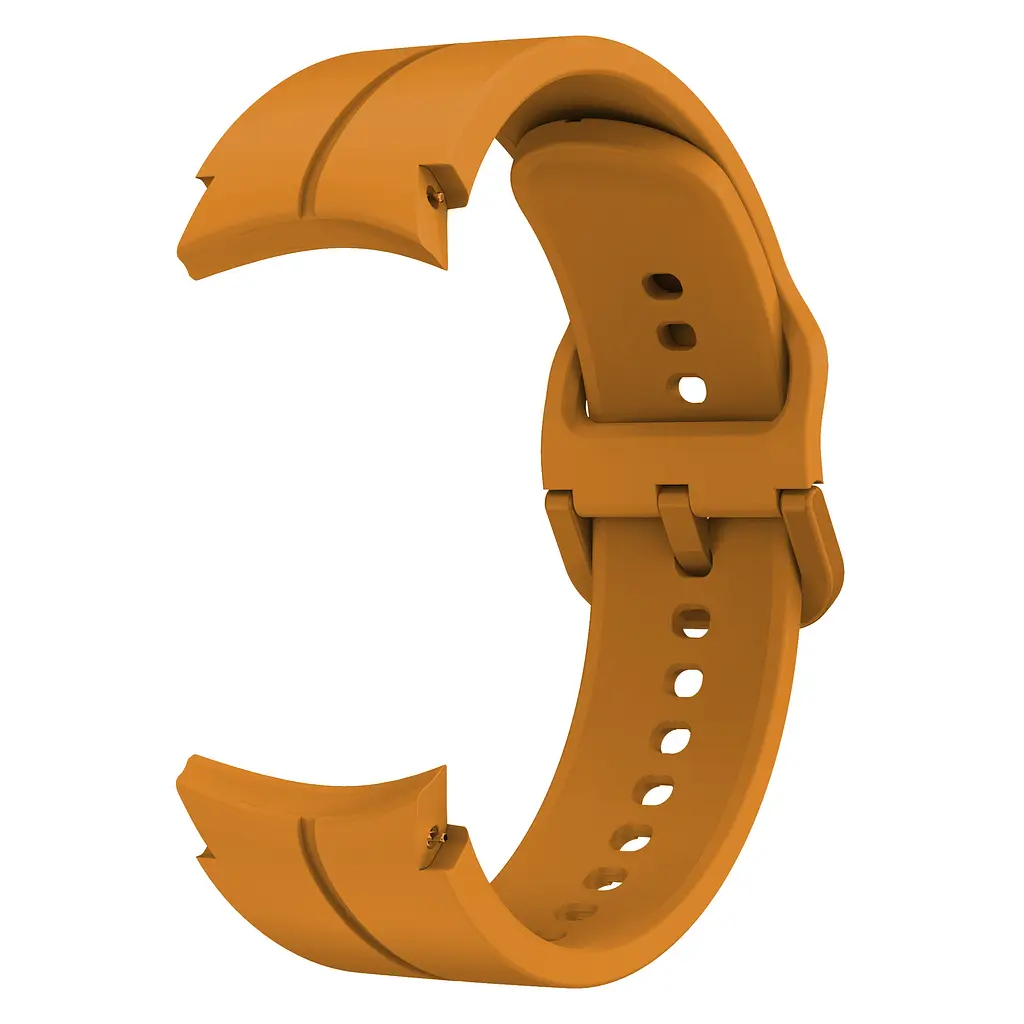 Ремінець для Samsung Galaxy Watch 5 44mm - жовто-гірчичний ширина кріплення 20мм силікон розмір L Watchbands Five Classic (W10-9WB12253133) - фото 2