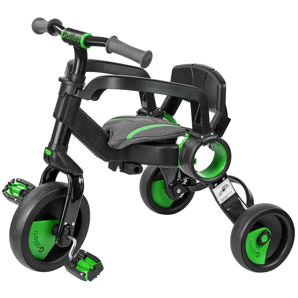 Трехколесный велосипед Galileo Strollcycle Black зеленый (GB-1002-G) - фото 3