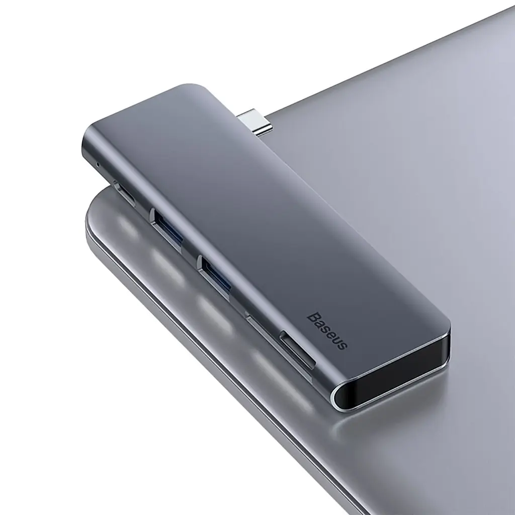 Багатопортовий хаб Baseus Harmonica 5-in-1 HUB Adapter CAHUB-K0G Сірий (1059080726) - фото 4