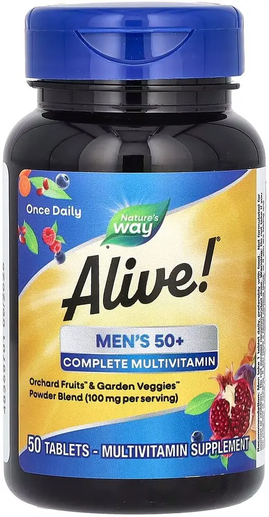 Комплекс для здоровья мужчин 50+ Nature's Way Alive! Men's 50+, 50 таблеток - фото 3