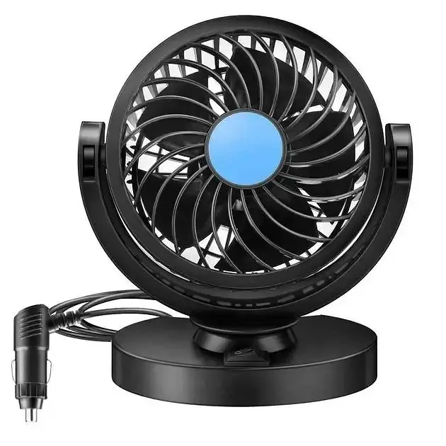 Автомобільний вентилятор від прикурювача 12V на підставці 360 градусів 5W VEHICLE MOUNTED SINGLE HEAD FAN 01