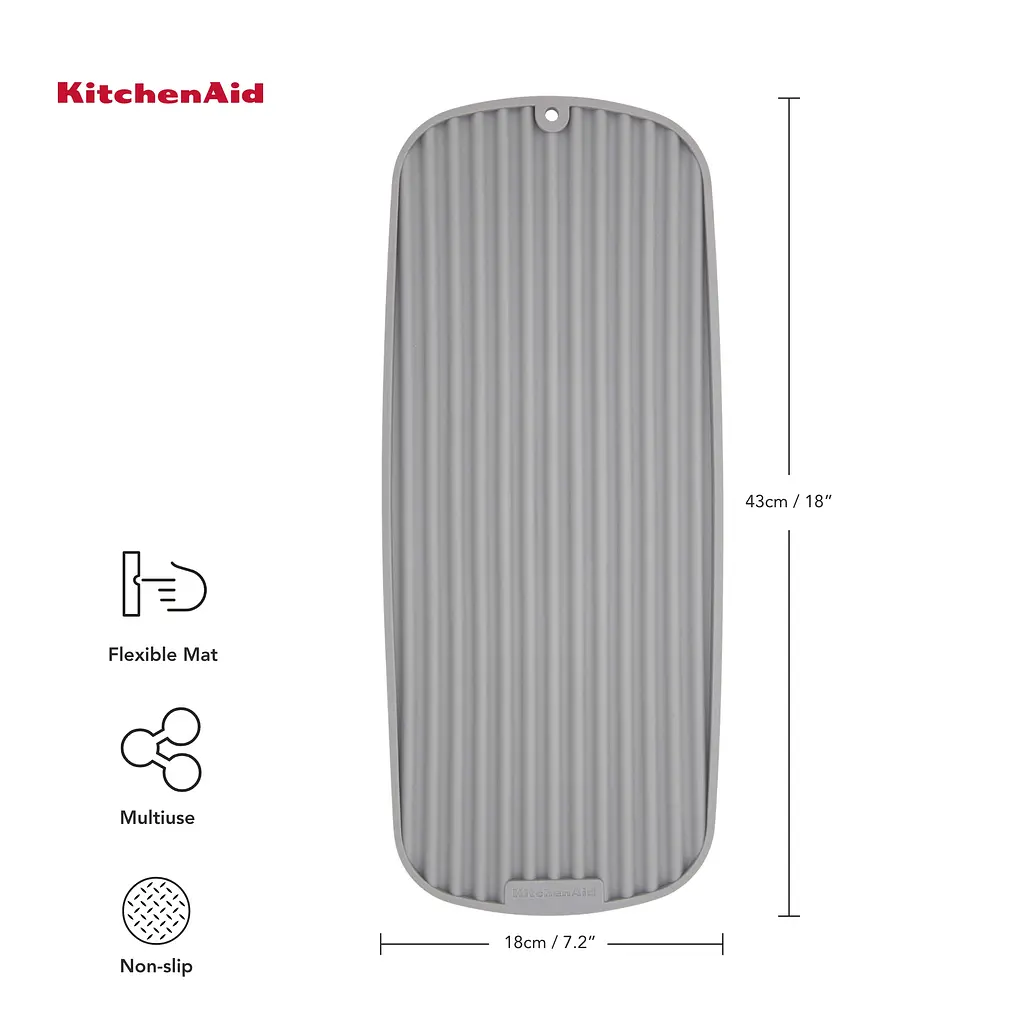 Коврик для сушки посуды KitchenAid Sinkware серый (KEG186OHGSA) - фото 4