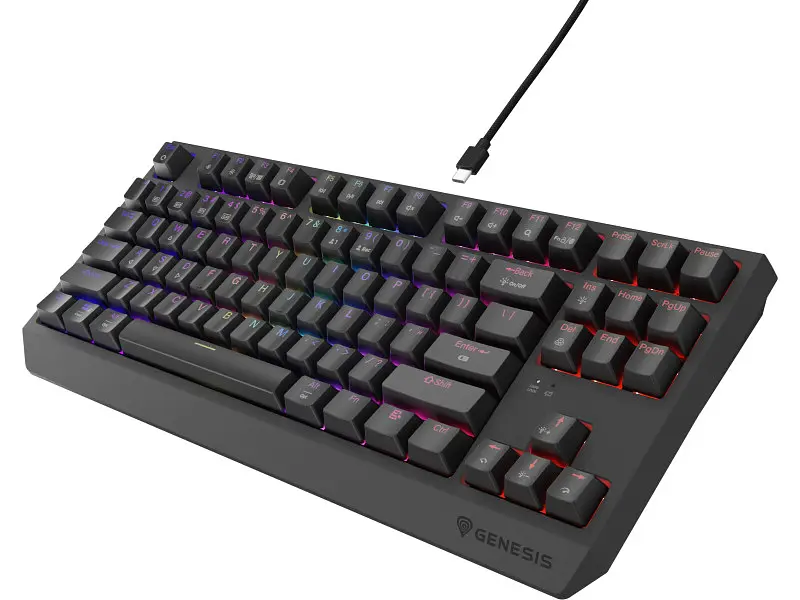 Клавіатура Genesis Thor 230 TKL Wireless Black RGB Outemu Silent Lemon (NKG-2108) - фото 8