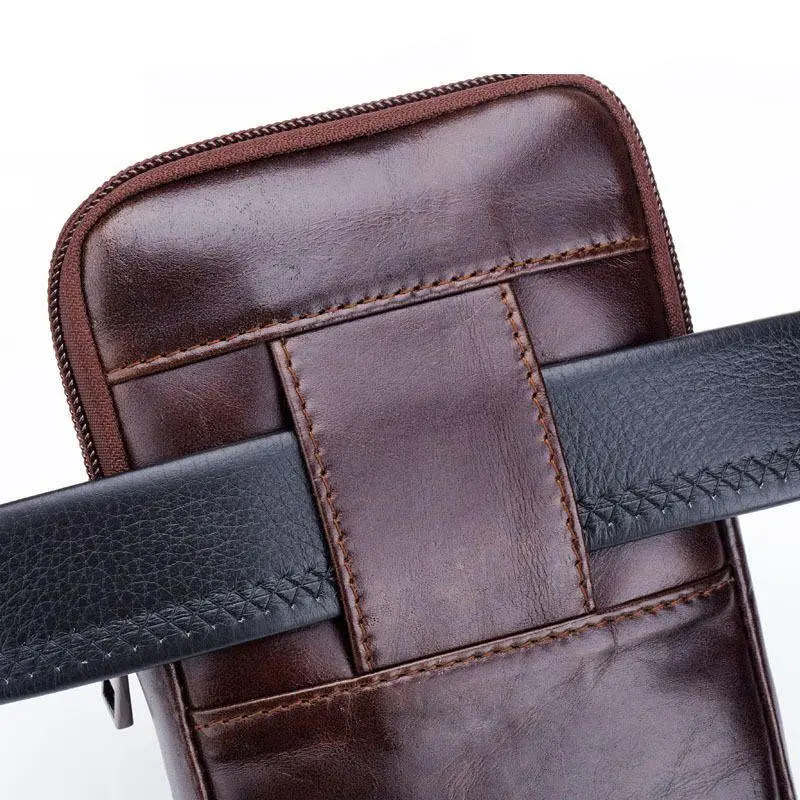 Кожаная мужская бананка BULL 15х9.5х2 см sum0025633 - фото 9