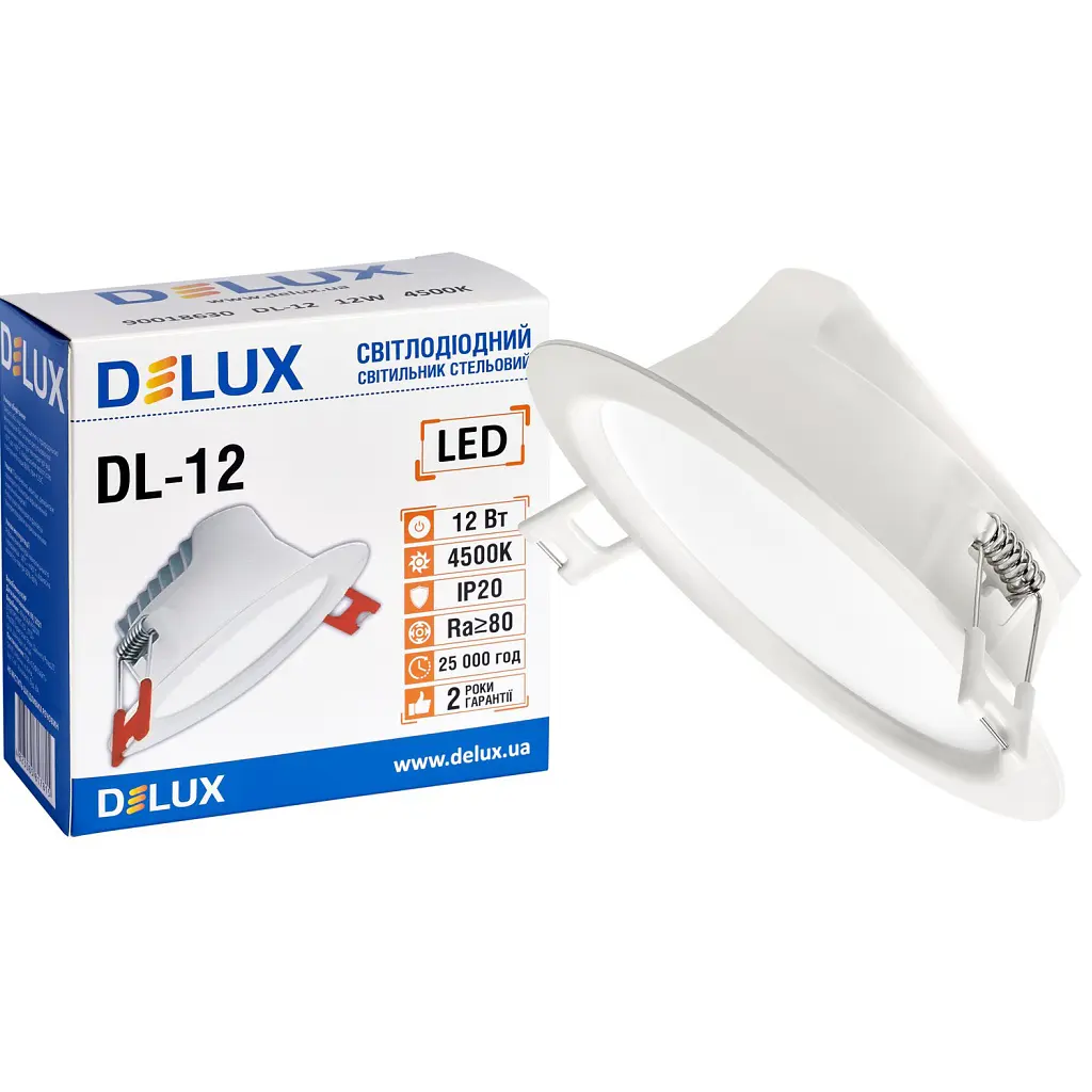 Світильник Delux DL-12 4500К 12Вт 960лм 230В D140мм (90018630) - фото 2