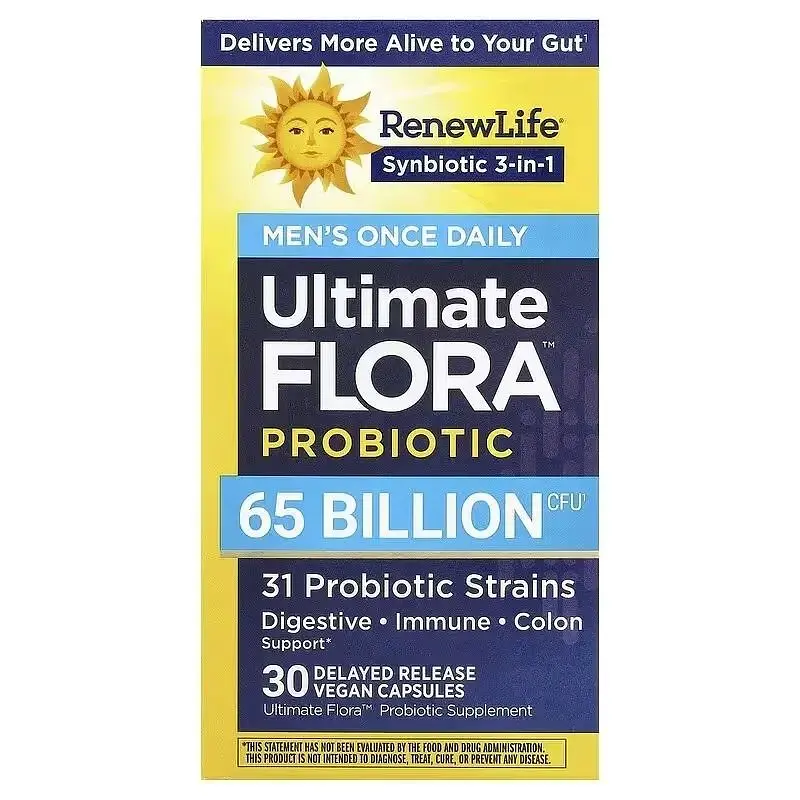 Пробіотики для чоловіків 65 млрд КУО Renew Life Ultimate Flora Men's Once Daily Probiotic 30 веганських капсул