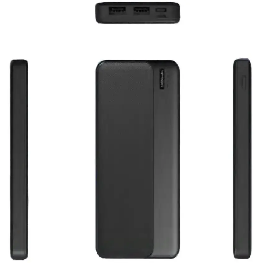 Портативная батарея Grunhelm GP-10B Power Bank 10.000 mAh черная (137520) - фото 2