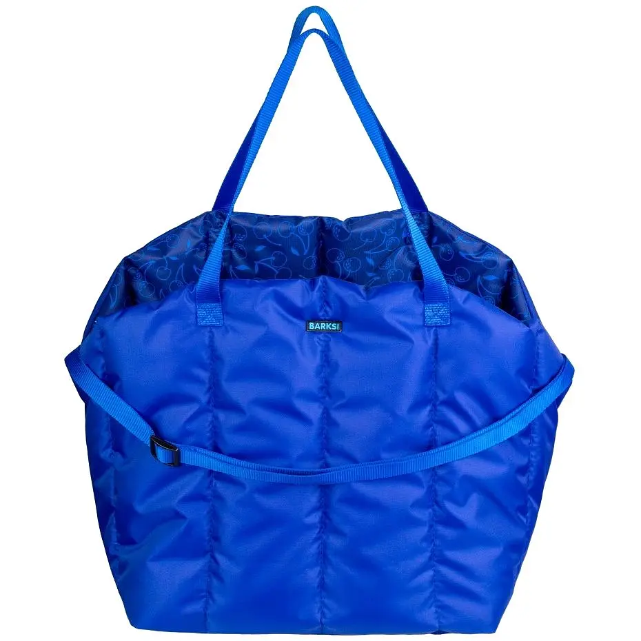 Сумка-переноска для кошек и собак Barksi в автомобиль размер L 38х30х39 см вишня синяя - фото 2