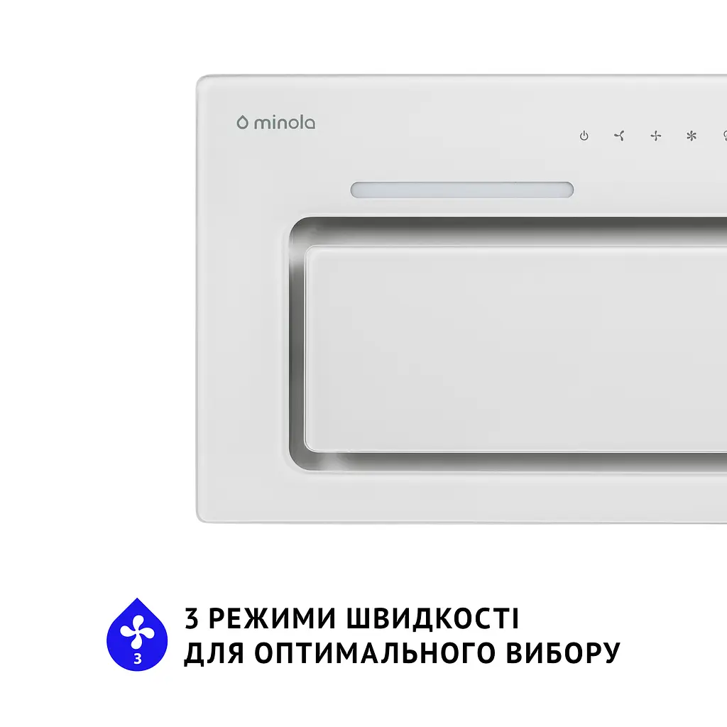Витяжка повновбудовувана MINOLA HBI 6873 WH GLASS 1200 LED Line - фото 8