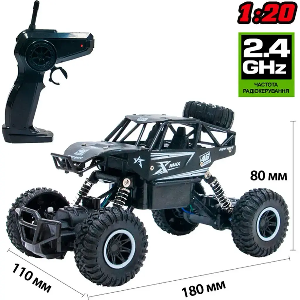 Машинка на радіокеруванні Sulong Toys Off-road Crawler Rock Sport 1:20 Black [SL-110AB] [114193] - фото 6