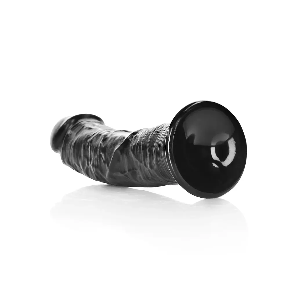 Фалоімітатор RealRock Realistic 7" 18 см (чорний) - фото 11