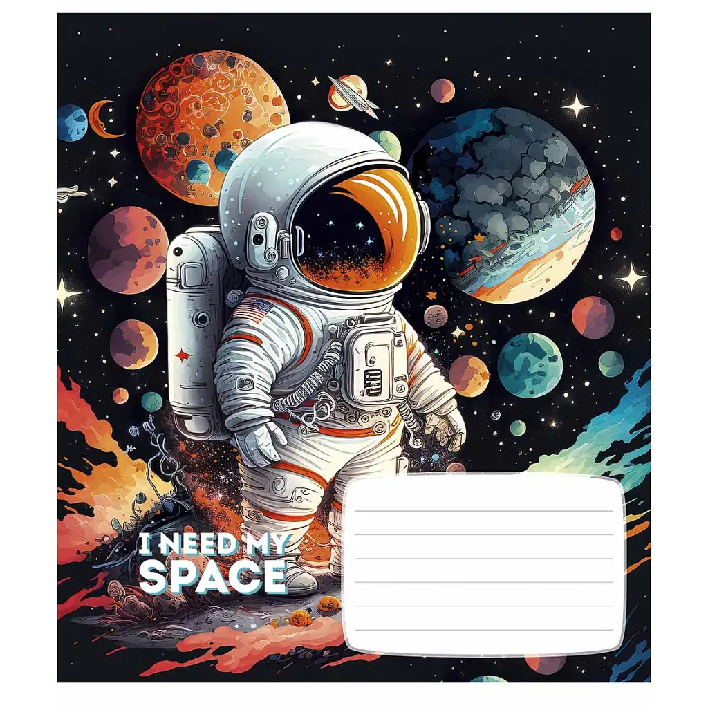 Зошит Школярик I need my space 12 аркушів лінія (012-3496L), в асортименті - фото 2