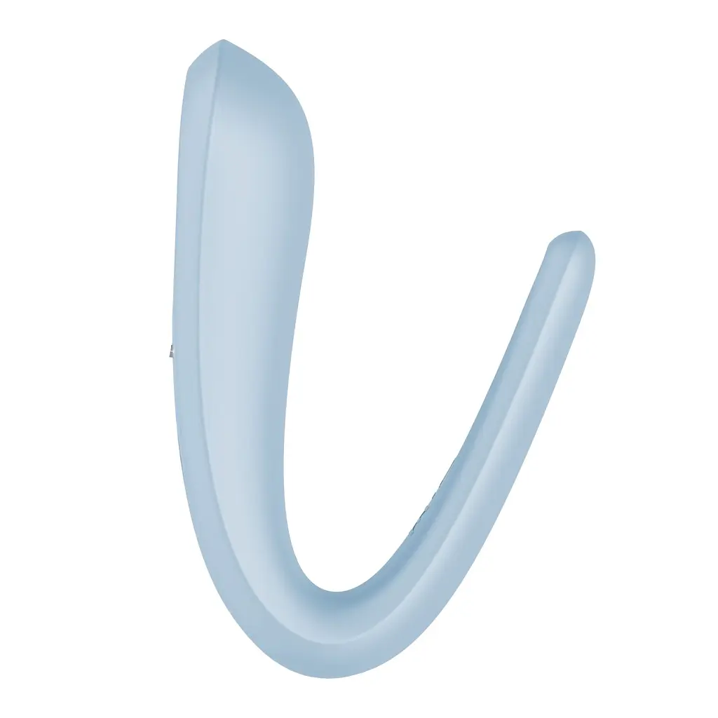 Вібратор для пар Satisfyer Double Classic Light Blue з одним моторчиком - фото 3