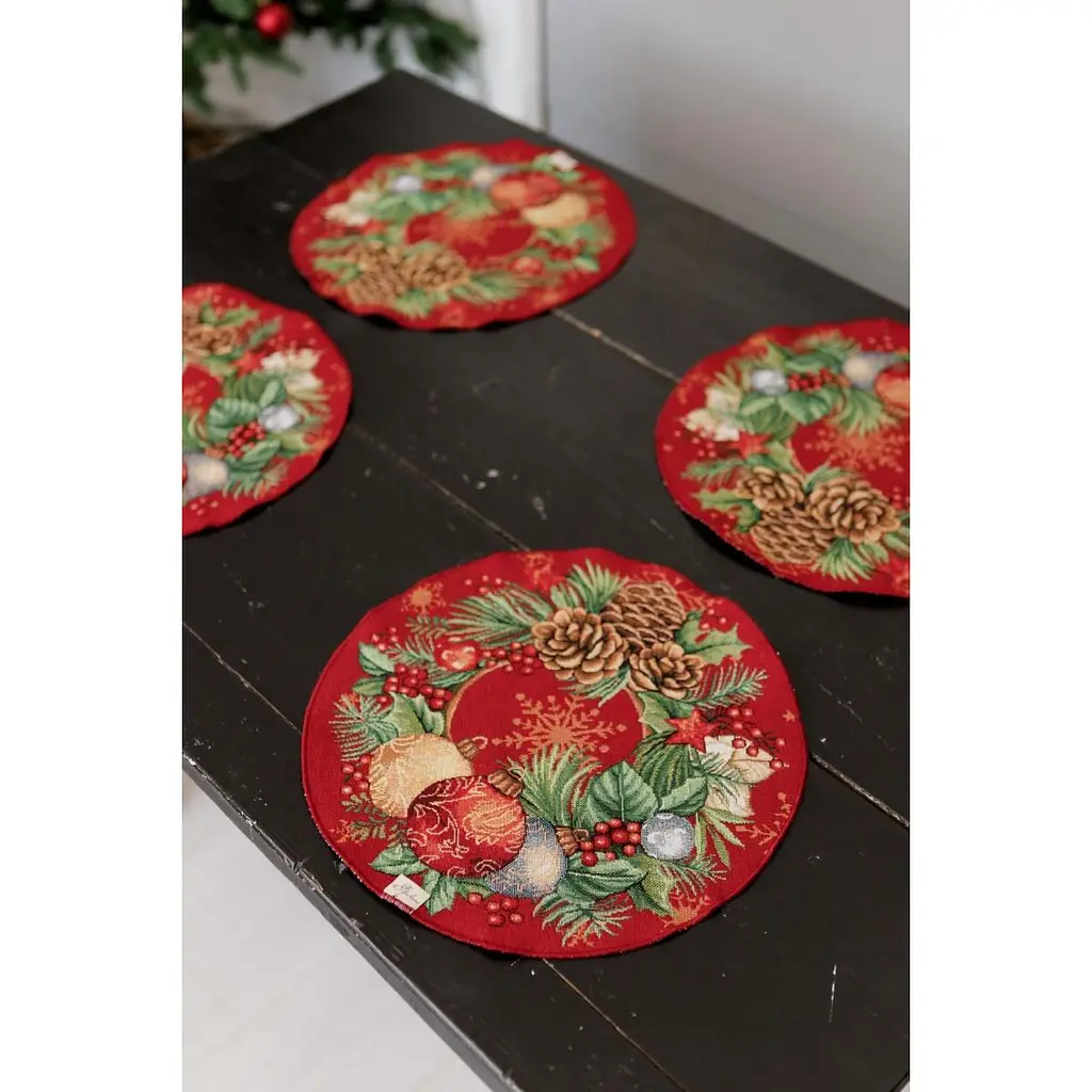 Серветка гобеленова Прованс Present з люрексом 35 см (41740) - фото 2