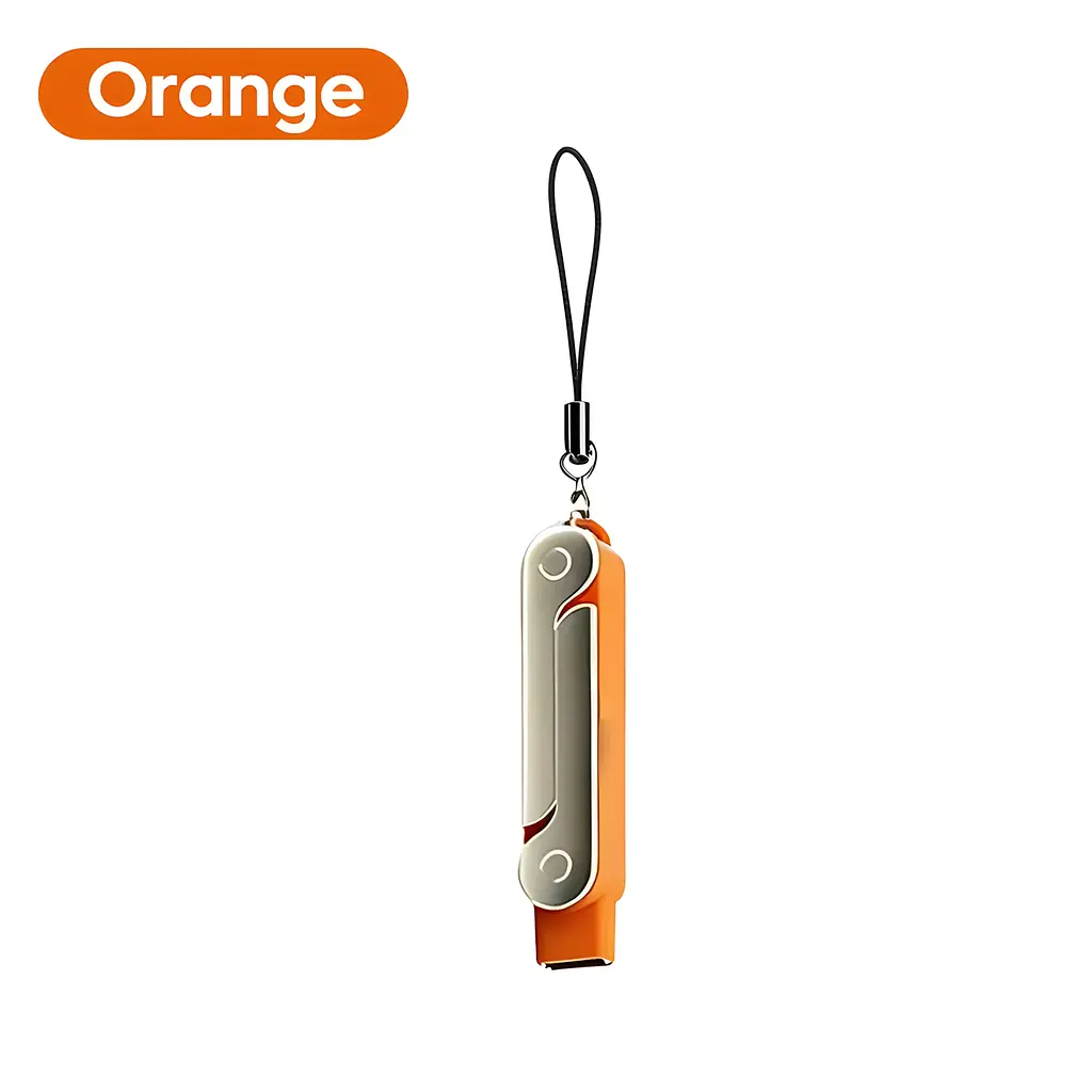 Переходник USB Type-C на Type-C 240W со складывающейся подставкой orange - фото 3