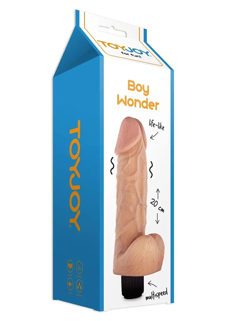 Вібратор ToyJoy Boy Wonder, 20 см (тілесний) - фото 3