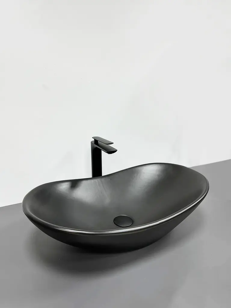 Умивальник VBI Turin black matt накладний VBI-011502, Чорний матовий - фото 3