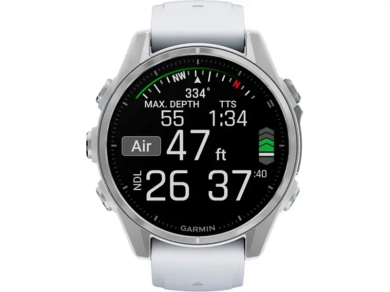 Спортивний годинник Garmin Fenix 8 43mm AMOLED Silver with Whitestone Silicone Band (010-02903-00) - фото 6