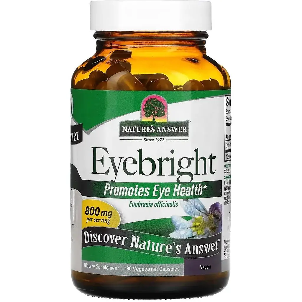 Очанка для очей Nature's Answer Eyebright 800 мг 90 вегетаріанських капсул - фото 3