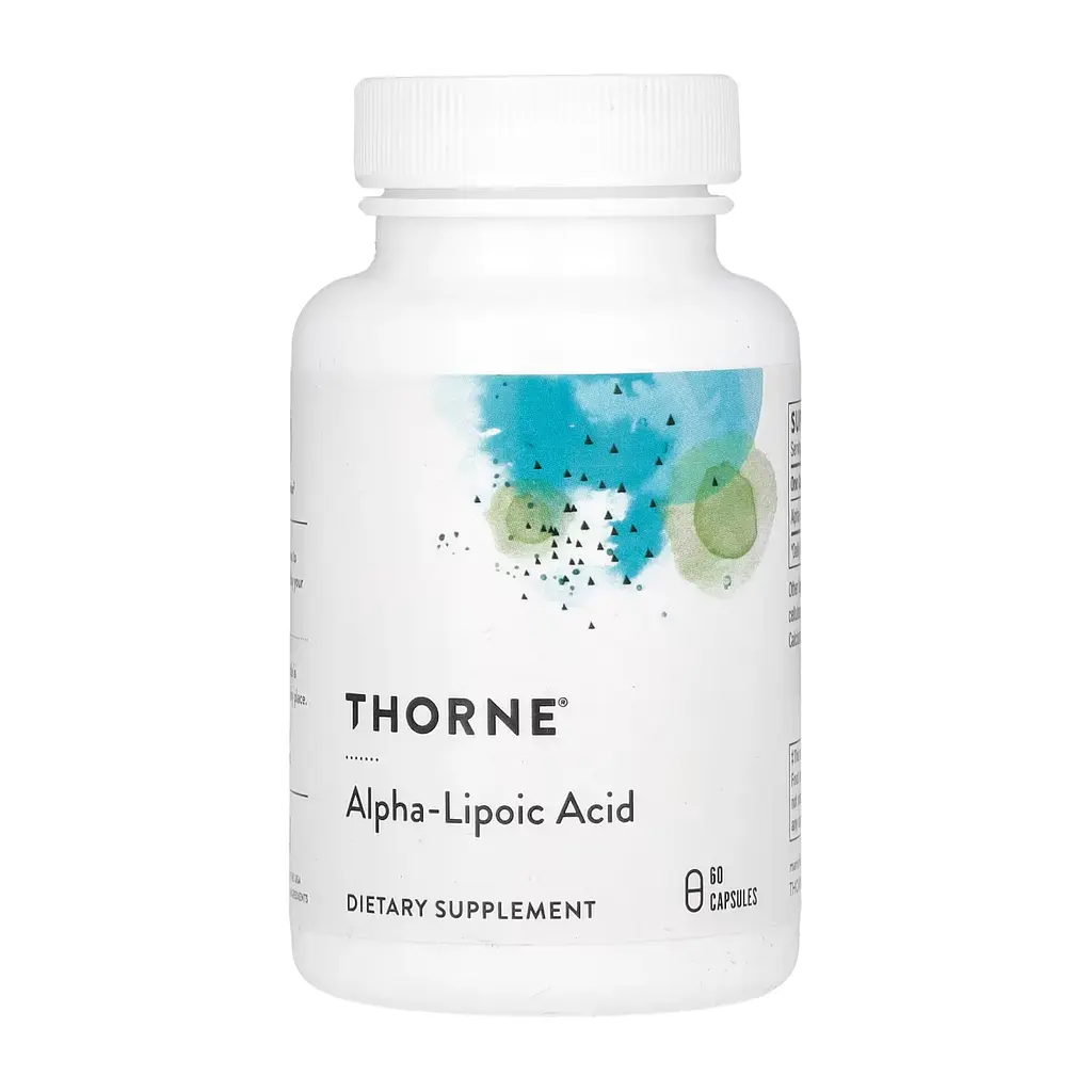 Засіб для метаболізму глюкози Альфа-ліпоєва кислота Thorne (Alpha-Lipoic Acid) 60 капсул