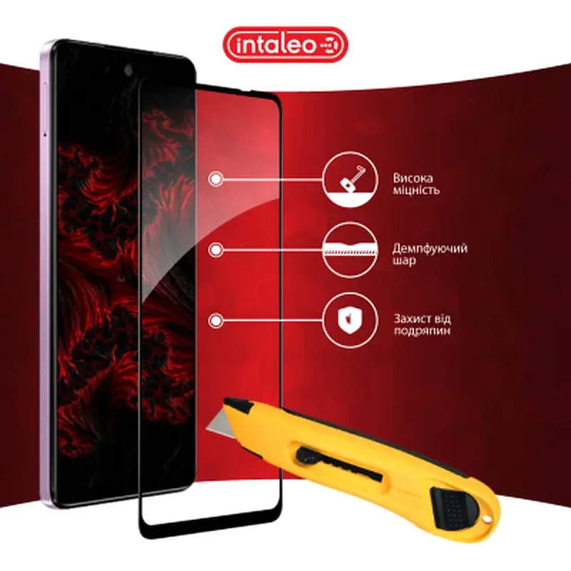 Скло захисне Intaleo Full Glue MOTO E14 Black (1283126597718) - фото 5
