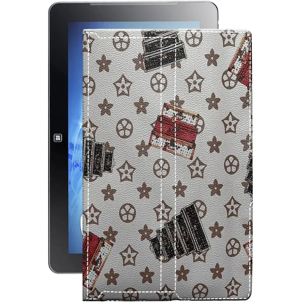 Чехол StatusCASE из экокожи для планшета Samsung Galaxy ATVI Smart (PC500T) (505T) Луи-Витон-белый - фото 1