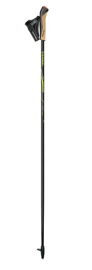 Трекінгові палиці для скандинавської ходьби Gabel FX-75 Snake Carbon Dual Spike, 125 см 125 Чорний-Жовтий - фото 2