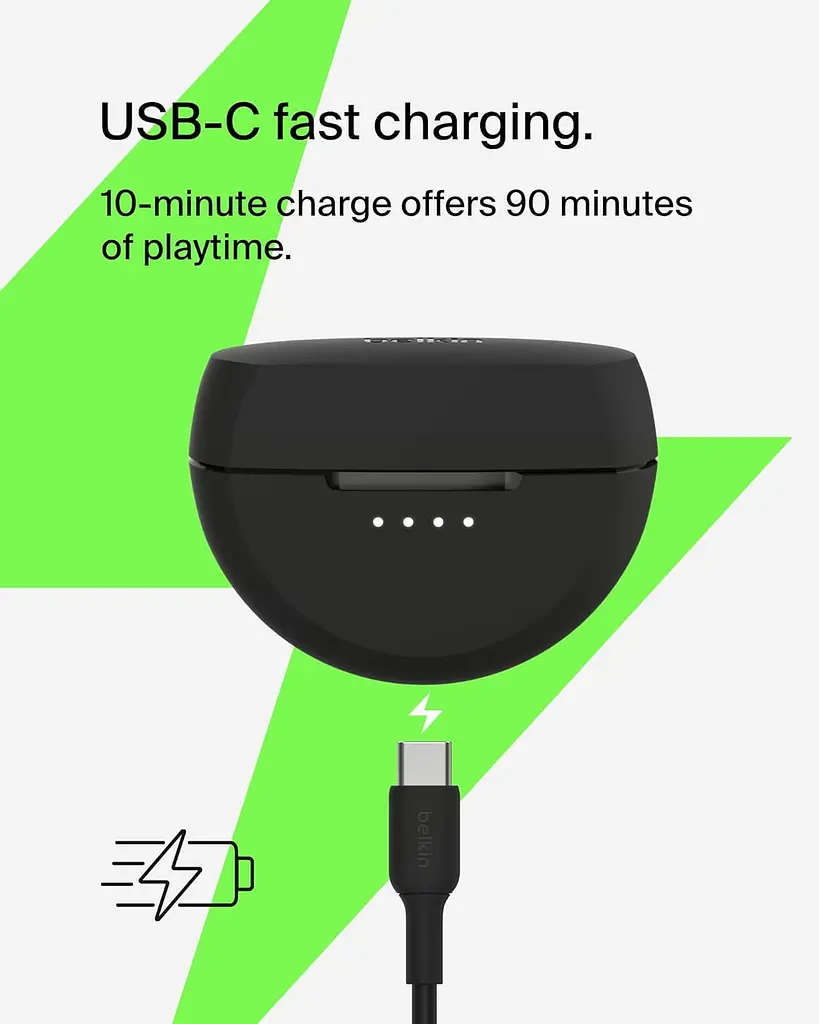 Наушники TWS Belkin Soundform Rhythm True Wireless черный (AUC012BTBK) - фото 7