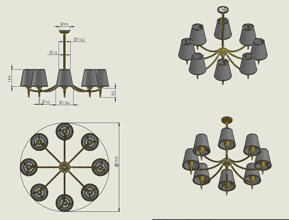 Люстра Lucienne, PikArt ст. 24542 Черный - фото 2