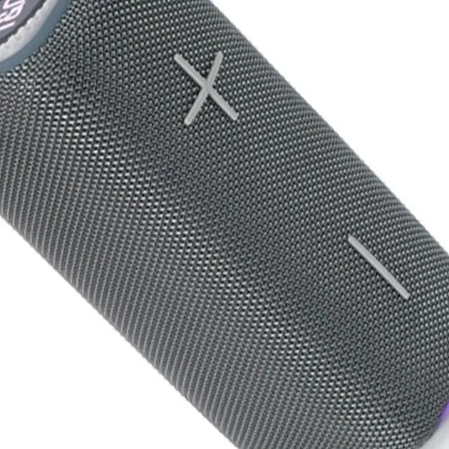 Портативна акумуляторна 16W Bluetooth колонка BT/USB/TF/FM з ремінцем та світломузикою 18см TG 654 сіра - фото 3