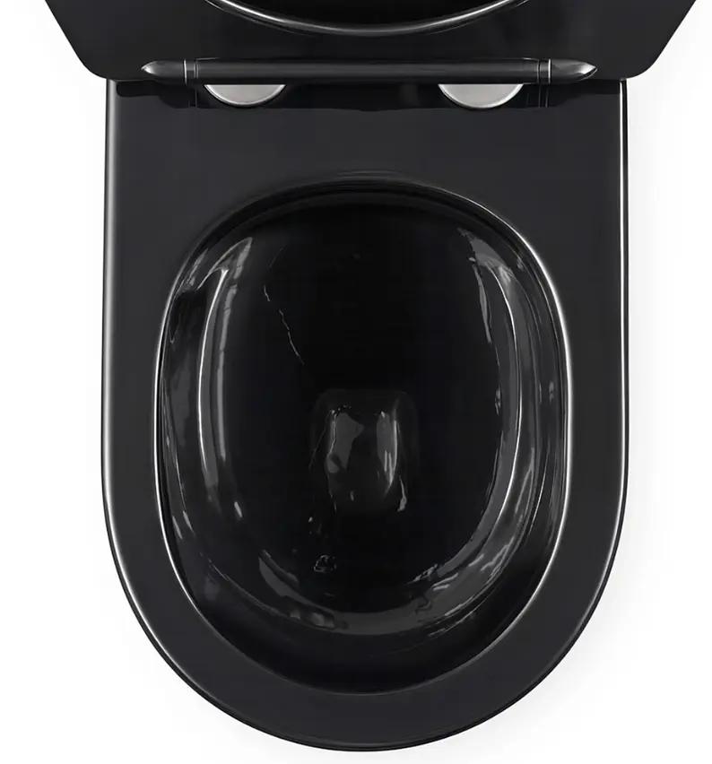 Підвісний унітаз Rea Carlo Tornado безободковий 49x36 см black з оздобленням brushed gold REA-C4330 - фото 4