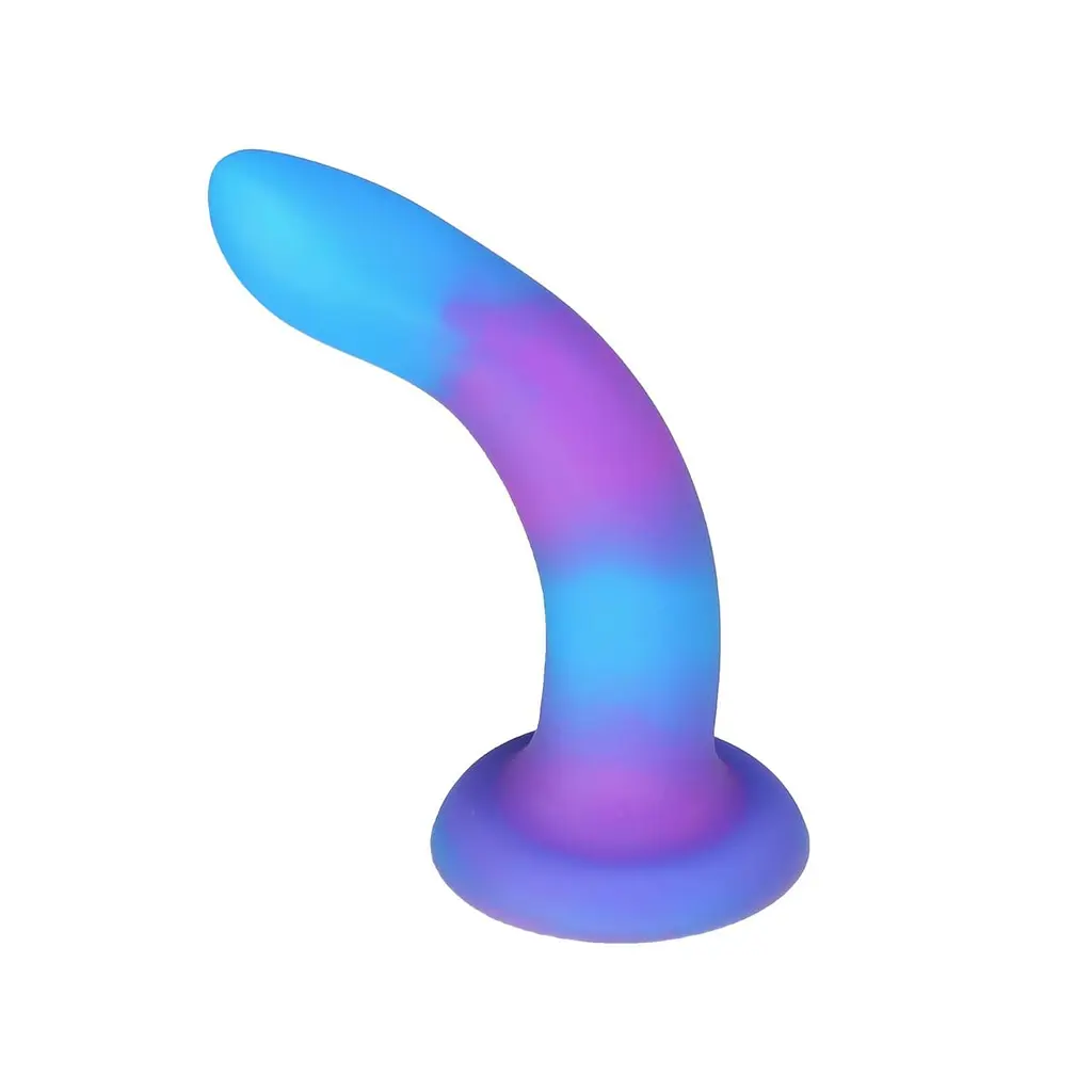 Светящийся в темноте фаллоимитатор Addiction Rave 8″ Glow in the Dark Dildo Blue Purple, 20,3 см - фото 2