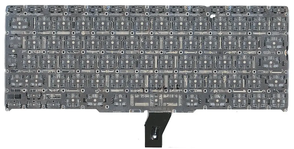 Клавіатура для ноутбука Apple MacBook Air 2011+ A1370 (2010, 2011), A1465 (2012, 2013, 2014, 2015) з підсвічуванням (Light) Black, (No Frame), RU (вертикальний ентер) - фото 2