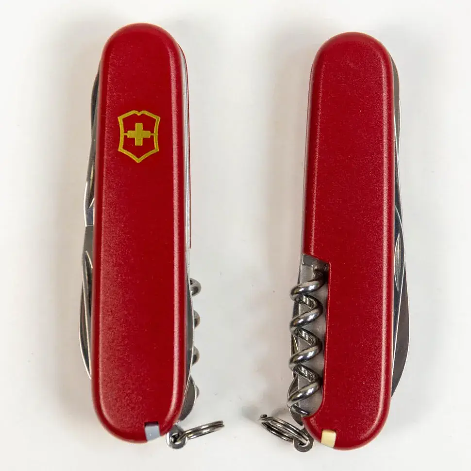 Ніж Victorinox Huntsman Mat 91мм,15функ,черв.мат,жовт.лого - фото 12
